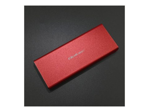 Qoltec - Obudowa pamięci - NGFF - M.2 - SATA 6Gb/s - USB 3.0 - czerwony