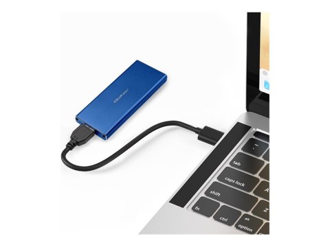 Qoltec - Obudowa pamięci - NGFF - M.2 - SATA 6Gb/s - USB 3.0 - niebieski