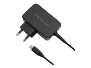 Qoltec Power Pro - Zasilacz - GAN, 5-20 V, 2,25 A - 45 wat - 3 A - PD (USB-C) - czarny