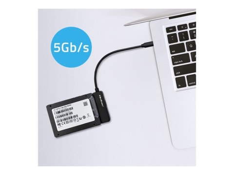 Qoltec - Przejściówka interfejsu - 2.5" - SATA 3Gb/s - USB-C - czarny