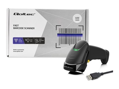 Qoltec - Skaner kodów paskowych - podręczna - 200 skan / sek. decoded - USB
