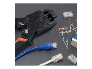 Qoltec - Złącze sieciowe - RJ-45 (M) - UTP - CAT 6 - srebrny (pakiet 100)