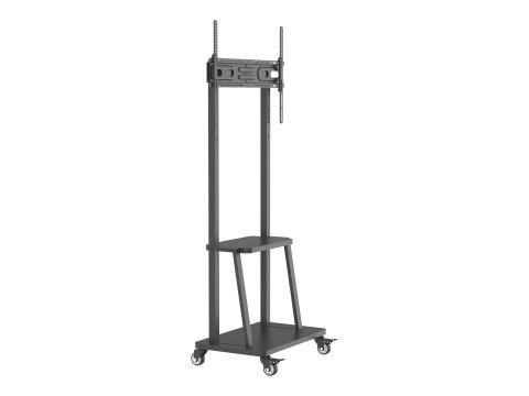 TECHly - Wózek - dla wyświetlacz LCD / system AV - z półką - czarny - rozmiar ekranu: 32"-70"