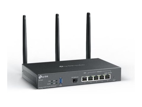 TP-Link Omada ER706W V1 - Router bezprzewodowy przełącznik 4-portowy - 1GbE - porty WAN: 6 - Wi-Fi 6 - Dwuzakresowy - montowany 