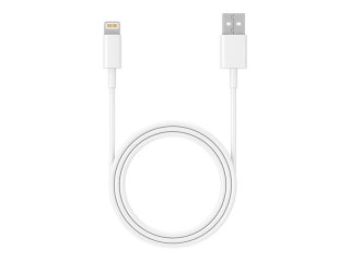 Tracer - Kabel Lightning - Lightning męski do USB męski - 1 m - ekranowany - biały