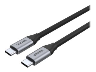 Unitek C14091ABK - Kabel USB - USB-C (M) do USB-C (M) - 20 V - 2 m - Power Delivery USB (5 A, 100 W), obsługa 4K 60 Hz - czarny