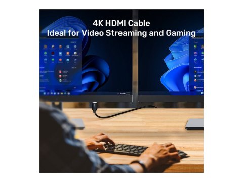 Unitek - High Speed - kabel HDMI - HDMI męski do HDMI męski - 5 m - czarny - nieruchomy, obsługa 4K 60 Hz (3840 x 2160)