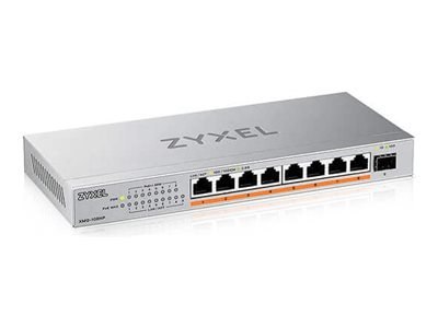 Zyxel XMG-100 Series XMG-108HP - Przełącznik - bez zarządzania - niezarządzalny - 8 x 100/1000/2.5G (PoE++) + 1 x Gigabit SFP / 