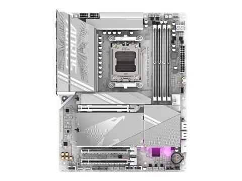 AORUS X870 ELITE WIFI7 ICE - Płyta główna - ATX - Socket AM5 - AMD X870 Chipset - USB-C 3.2 Gen 2x2, USB4, USB 3.2 Gen 1, USB 3.