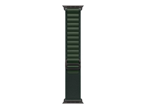 Apple - Pasek do inteligentny zegarek - 49 mm, czarne wykończenie w tytanie - rozmiar S - ciemnozielony