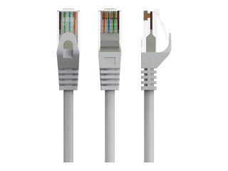 Cablexpert - Kabel krosowy - RJ-45 (M) do RJ-45 (M) - 20 m - 6.2 mm - UTP - CAT 6 - bez wystających elementów, nieruchomy - szar