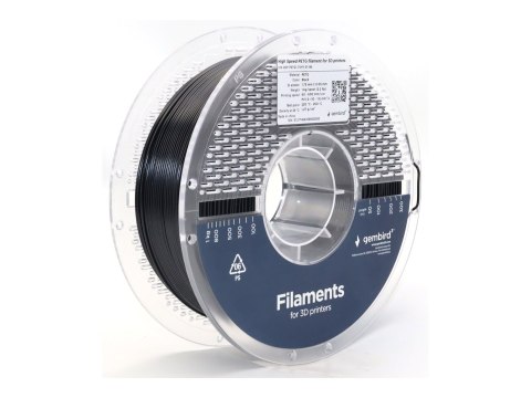 Gembird - Czarny - 1 kg - czarny - pudło kolorowe - filament PETG (3D)