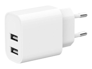 Gembird - Zasilacz - uniwersalne - 12 wat - 2.4 A - 2 złącza wychodzące (USB) - biały