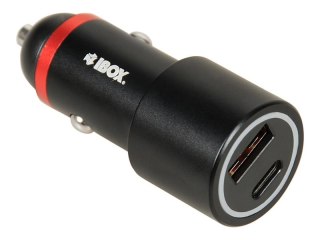 IBOX C-20 - Zasilacz samochodowy - 48 wat - 3 A - Huawei Fast Charge, PD 3.0, QC 3.0, AFC, SCP, Apple 2.4A - 2 złącza wychodzące