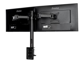 Iiyama DS1002C-B1 - Zestaw do montażu - ramię regulowane - dla 2 monitory - czarny - rozmiar ekranu: 10"-30" - montaż na biurku 