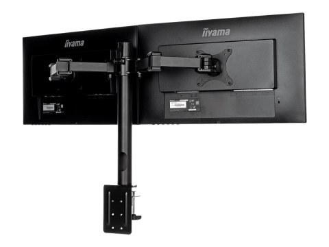 Iiyama DS1002C-B1 - Zestaw do montażu - ramię regulowane - dla 2 monitory - czarny - rozmiar ekranu: 10"-30" - montaż na biurku 