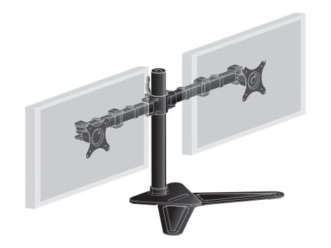 Iiyama DS1002D-B1 - Stojak - ramię regulowane - dla 2 monitory - czarny - rozmiar ekranu: 10"-30" - podstawa stołowa - dla ProLi