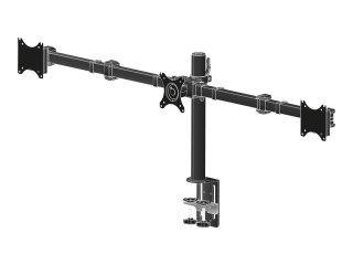 Iiyama DS1003C-B1 - Stojak - ramię regulowane - dla 3 monitory - czarny - rozmiar ekranu: 10"-27" - podstawa stołowa