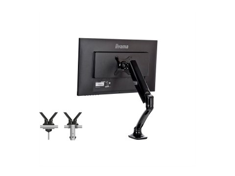 Iiyama DS3001C-B1 - Zestaw do montażu - ramię regulowane - dla monitor - czarny - rozmiar ekranu: 10"-27" - montaż na biurku - d