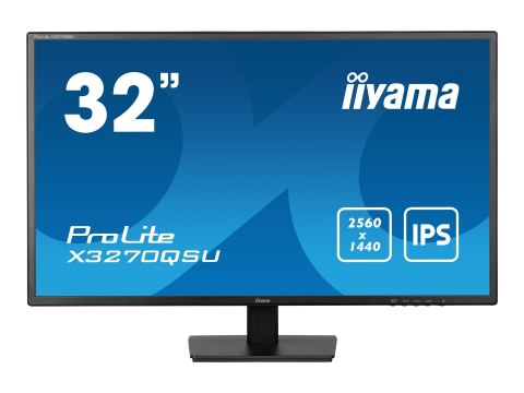 Iiyama ProLite X3270QSU-B1 - Monitor LED - 32" (31.5" widoczny) - 2560 x 1440 WQHD @ 100 Hz - IPS - 250 cd/m² - 1200:1 - 3 ms - 