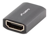 Lanberg - Łącznik HDMI - HDMI żeński do HDMI żeński - srebrny - obsługa 8K UHD (7680 x 4320)