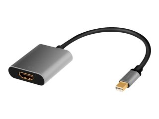 LogiLink - Adapter wideo - Mini DisplayPort męski do HDMI żeński - 15 cm - potrójnie ekranowany - czarny - obsługa 4K 30 Hz