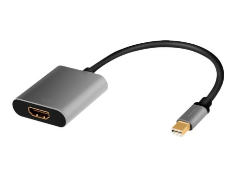 LogiLink - Adapter wideo - Mini DisplayPort męski do HDMI żeński - 15 cm - potrójnie ekranowany - czarny - obsługa 4K 30 Hz