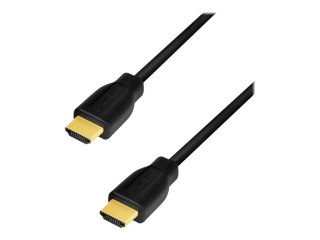 LogiLink - Duża szybkość premium - kabel HDMI z Ethernet - HDMI męski do HDMI męski - 2 m - podwójne ekranowanie - czarny - obsł