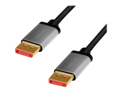 LogiLink - Kabel portu wyświetlacza - DisplayPort 20-pin (M) do DisplayPort 20-pin (M) - DisplayPort 1.4 - 1 m - obsługa Dolby D