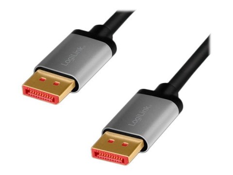 LogiLink - Kabel portu wyświetlacza - DisplayPort 20-pin (M) do DisplayPort 20-pin (M) - DisplayPort 1.4 - 2 m - obsługa Dolby D