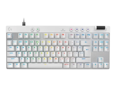 Logitech G PRO X RAPID - Klawiatura - TKL - podświetlenie - USB - QWERTY - Międzynarodowy USA - przełącznik: Linear - biały