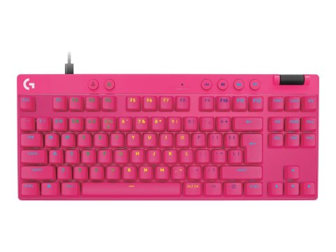 Logitech G PRO X RAPID - Klawiatura - TKL - podświetlenie - USB - QWERTY - Międzynarodowy USA - przełącznik: Linear - różowy