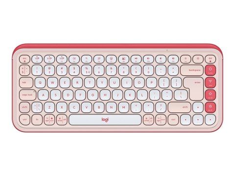 Logitech POP Icon Keys - Klawiatura - bezprzewodowa - Bluetooth LE - QWERTY - Międzynarodowy USA - różowy, nietypowa biel