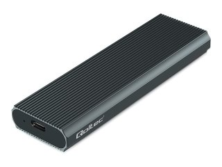 Qoltec - Obudowa pamięci - SSD, 4TB - M.2 - M.2 NVMe Card / PCIe (NVMe) - USB 3.1 (Gen 2) - grafitowy