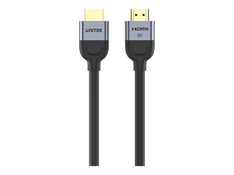 Unitek - Kabel HDMI - HDMI męski do HDMI męski - 1 m - czarny, kosmiczna szarość - obsługa 8K 60 Hz