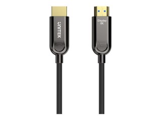 Unitek - Kabel HDMI - HDMI męski do HDMI męski - 20 m - światłowód - czarny - obsługa 8K 60 Hz