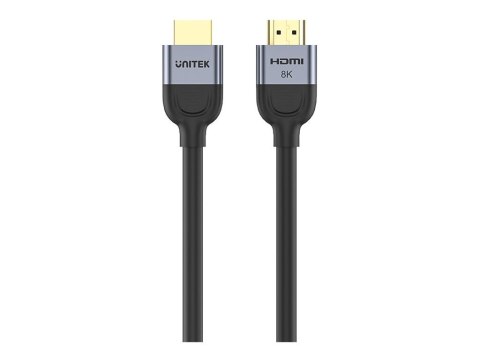 Unitek - Kabel HDMI - HDMI męski do HDMI męski - 3 m - czarny, kosmiczna szarość - obsługa 8K 60 Hz