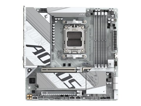AORUS B850M ELITE WIFI6E ICE - Płyta główna - ATX micro - Socket AM5 - AMD B850 Chipset - USB-C 3.2 Gen 2x2, USB-C 3.2 Gen2, USB