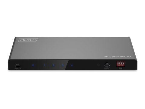 DIGITUS - Przełącznik wideo/audio - 8K, 4x1 - 4 x HDMI - stacjonarny