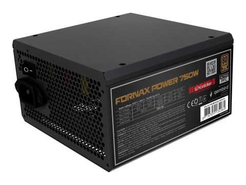 Gembird CCC-PSUBRONZE-750W-10 - Zasilacz (wewnętrzny) - ATX - 80 PLUS Bronze - AC 100-240 V - 750 wat - aktywna korekcja typu Po
