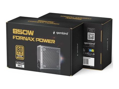 Gembird CCC-PSUBRONZE-850W - Zasilacz (wewnętrzny) - ATX - 80 PLUS Bronze - AC 100-240 V - 850 wat - aktywna korekcja typu Power