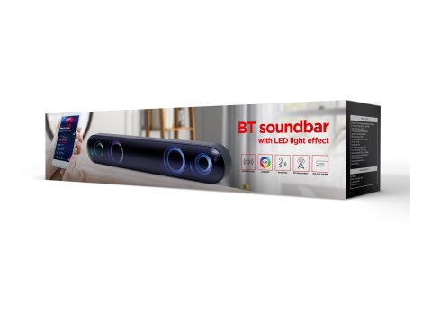 Gembird SPKBT-BAR400L - Soundbar - bezprzewodowa - Bluetooth - 10 wat - czarny