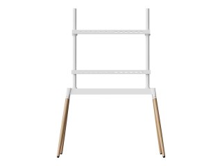 Gembird - Stojak - dla TV - stal, SPCC, plastik, plaża - biały, drewno - rozmiar ekranu: 55"-86" - element podłogowy, konstrukcj
