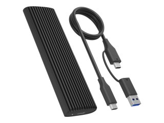 ICY BOX IB-1808MCT-CU31 - Obudowa pamięci - PCIe / SATA 6Gb/s - USB 3.2 (Gen 2) - czarny