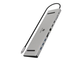 ICY BOX IB-DK2106a-CPD - Stacja dokująca - USB-C / Thunderbolt 3 - 2 x HDMI, VGA - 1GbE