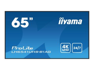 Iiyama ProLite LH6541UHS-B1AG - 65" Klasa Przekątnej (64.5" widoczny) wyświetlacz LCD z podświetleniem LED - sygnał cyfrowy - 4K