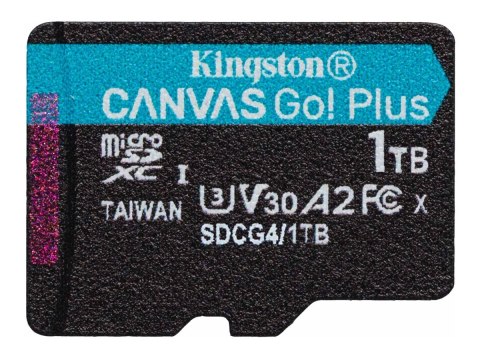 Kingston Canvas Go! Plus - Karta pamięci flash - 1 TB - A2 / Video Class V30 / UHS-I U3 / Class10 - microSDXC UHS-I