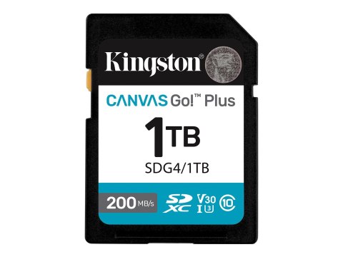 Kingston Canvas Go! Plus - Karta pamięci flash - 1 TB - Video Class V30 / UHS-I U3 / Class10 - SDXC UHS-I