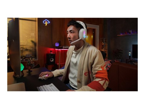 Logitech G G522 - Słuchawka - pełna wielkość - Bluetooth / LIGHTSPEED - bezprzewodowa, przewodowa - USB-A, USB-C - biały