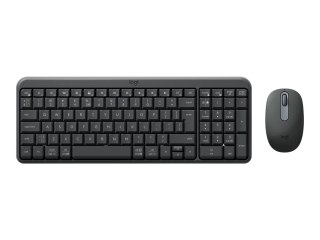 Logitech MK250 - Zestaw klawiatura i mysz - bezprzewodowa - Bluetooth LE - QWERTY - Międzynarodowy USA - grafitowy